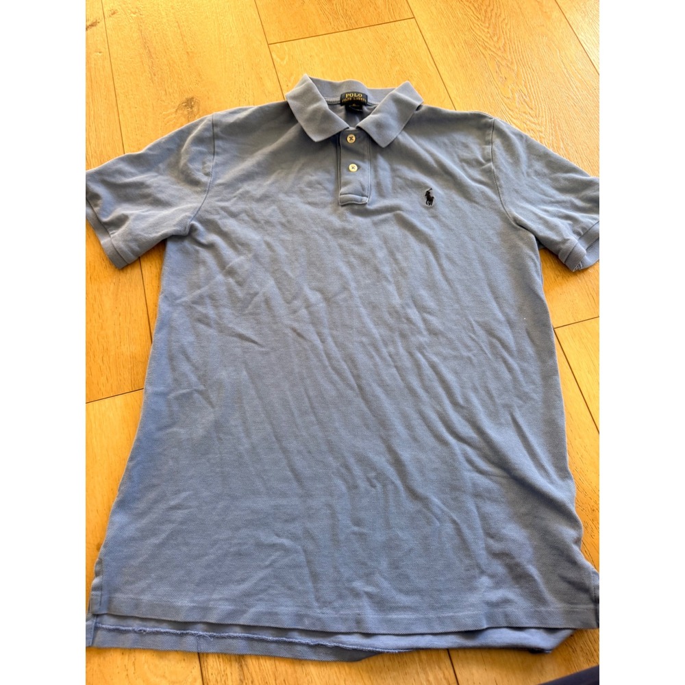 Polo Ralph Lauren Kids XL 18-20 Light Blue Cotton Short Sleeve Polo Shirt #97
